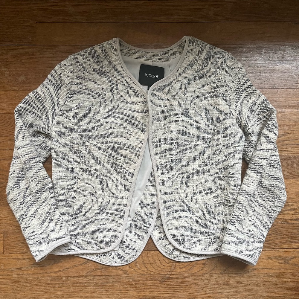 NIC+ZOE Black and White Women's Cardigan